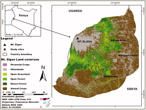 Figure 1. Map of Mt Elgon region in western Kenya.