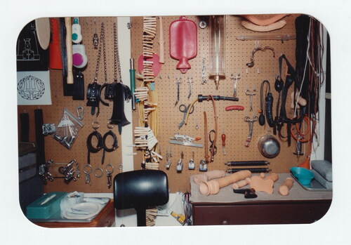 Figure 11 Pegboard in Ensinger’s Dungeon, LA&M.