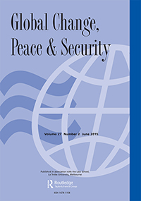Cover image for Global Change, Peace & Security, Volume 27, Issue 2, 2015