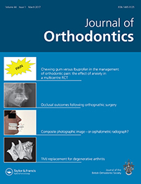 Cover image for Journal of Orthodontics, Volume 44, Issue 1, 2017