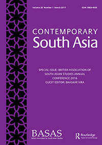 Cover image for Contemporary South Asia, Volume 25, Issue 1, 2017