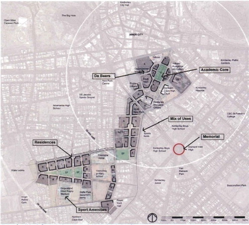 Figure 3: Proposed building layout of the university in Kimberley