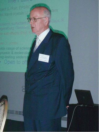 Figure 2. Gordon Tiddy giving a survey of his work.