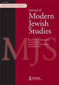 Cover image for Journal of Modern Jewish Studies, Volume 21, Issue 2, 2022