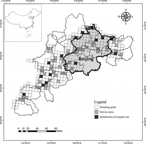 Figure 1. Distribution of sampling plots in Northern Taihang Mountain around Beijing