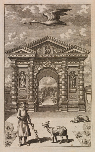 Figure 1. Frontispiece of Vertumnus, showing the Danby Gate and Jacob Bobart the Elder. The Bodleian Libraries, University of Oxford, Gough Oxon 109(11), frontispiece. Douce L. Subt. 27, fol. 12r. © The Bodleian Libraries University of Oxford. Reproduced with permission. Figure 1 is published under the terms of the Creative Commons Attribution-NonCommercial-NoDerivatives License (http://creativecommons.org/licenses/by-nc-nd/4.0/), which permits non-commercial re-use, distribution, and reproduction in any medium, provided the original work is properly cited, and is not altered, transformed, or built upon in any way.