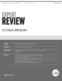 Cover image for Expert Review of Clinical Immunology, Volume 11, Issue 12, 2015