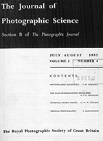 Cover image for The Imaging Science Journal, Volume 1, Issue 4, 1953