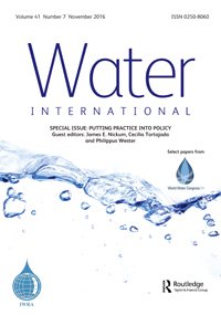 Cover image for Water International, Volume 41, Issue 7, 2016