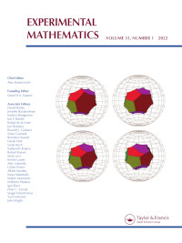 Cover image for Experimental Mathematics, Volume 31, Issue 1, 2022