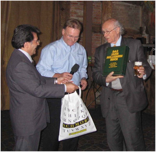 Figure 1. Celebrating Gottfried’s 75th birthday at the banquette of the Hannover workshop in 2005