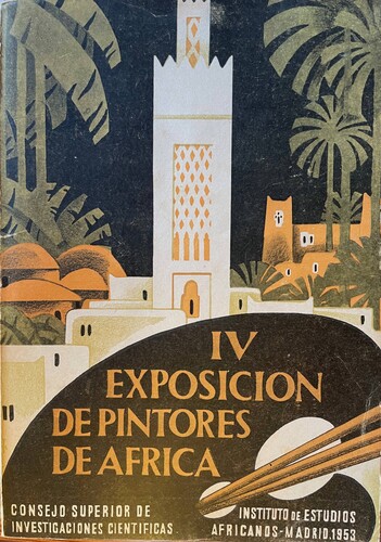 Figure 1. Cover of Cuarta exposición de pintores de Africa, Citation1953. Madrid: Instituto de Estudios Africanos.