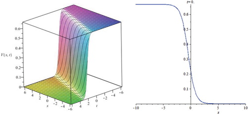 Figure 1. The plot of solution (3.1.3) when α=2,β=2,δ=2,p=1,d=2.