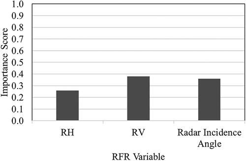 Figure 8. Importance score for the input variables in the RFR.