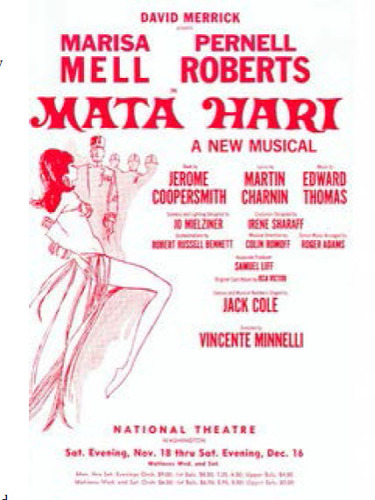 Mata Hari poster, 1967. Produced by David Merrick