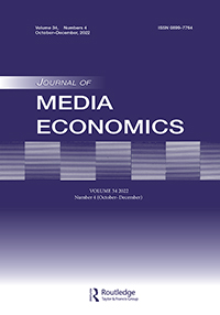 Cover image for Journal of Media Economics, Volume 34, Issue 4, 2022