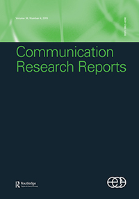 Cover image for Communication Research Reports, Volume 36, Issue 4, 2019