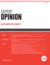 Cover image for Expert Opinion on Therapeutic Targets, Volume 20, Issue 10, 2016