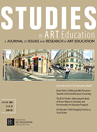 Cover image for Studies in Art Education, Volume 60, Issue 4, 2019
