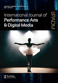 Cover image for International Journal of Performance Arts and Digital Media, Volume 13, Issue 2, 2017