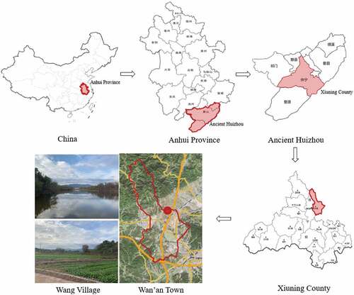 Figure 1. Geographic location and current situation of Zuoyin garden site.