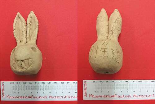 Figure 5. Toothy Bunny. L-Front view, R-Rear view; 兔兒神 (Tu Er Shen). Photos by Santiago Andrés Garcia