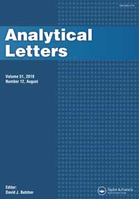 Cover image for Analytical Letters, Volume 51, Issue 12, 2018
