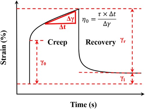 Figure 3. A typical creep and recovery curve.