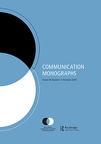 Cover image for Communication Monographs, Volume 85, Issue 4, 2018