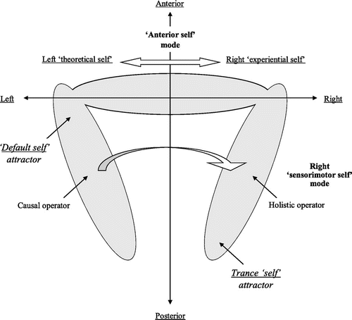 Figure 6. Posterior–anterior and lateral axes in normal and altered states of consciousness.