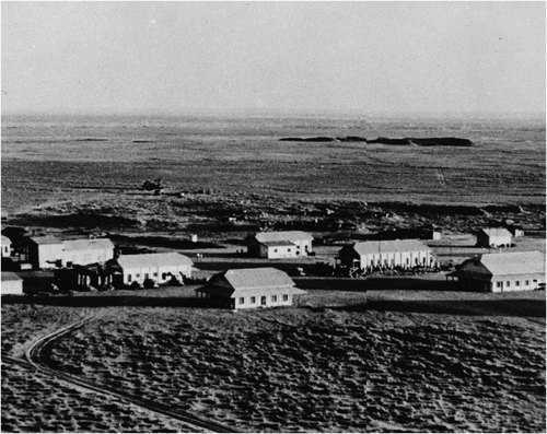 Opening Figure. The first settlement in Dhahran, Saudi Arabia, 1936. Printed in “Aramco Communities—Then and Now,” Arabian Sun and Flare, April 29, 1953. Courtesy of Aramco.