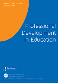 Cover image for Professional Development in Education, Volume 44, Issue 4, 2018