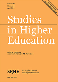 Cover image for Studies in Higher Education, Volume 41, Issue 4, 2016