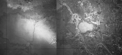 Figure 8.  The aerial photo above shows the location of the disappeared reservoirs. It shows that in the 1950s the Nanwang and Mata reservoirs still remained, especially the Nanwang reservoir.