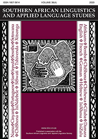 Cover image for Southern African Linguistics and Applied Language Studies, Volume 38, Issue 4, 2020