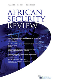 Cover image for African Security Review, Volume 28, Issue 2, 2019