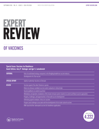 Cover image for Expert Review of Vaccines, Volume 15, Issue 9, 2016