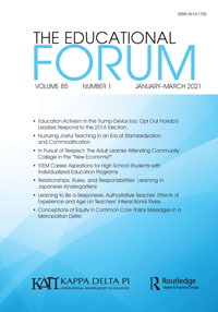 Cover image for The Educational Forum, Volume 85, Issue 1, 2021