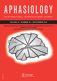 Cover image for Aphasiology, Volume 32, Issue sup1, 2018