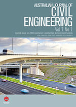 Cover image for Australian Journal of Civil Engineering, Volume 7, Issue 1, 2010