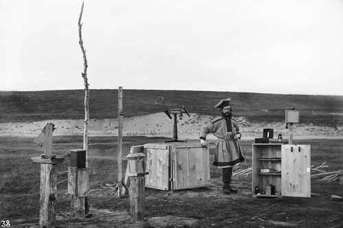 Figure 3. Self-portrait at the Aurora Borealis Station in Kautokeino, 1883. Photograph reproduced with permission from the Picture Collection, University of Bergen Library.