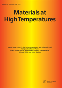 Cover image for Materials at High Temperatures, Volume 34, Issue 5-6, 2017