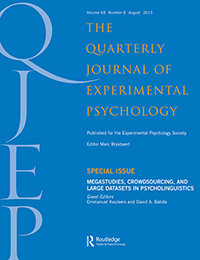 Cover image for The Quarterly Journal of Experimental Psychology, Volume 68, Issue 8, 2015