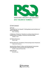 Cover image for Rhetoric Society Quarterly, Volume 48, Issue 2, 2018