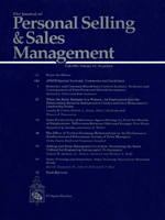 Cover image for Journal of Personal Selling & Sales Management, Volume 15, Issue 4, 1995