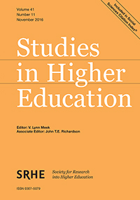 Cover image for Studies in Higher Education, Volume 41, Issue 11, 2016