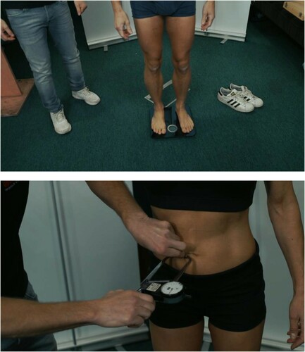 Figure 6. Tony measures the participants’ weight and body fat.