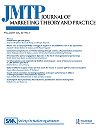 Cover image for Journal of Marketing Theory and Practice, Volume 30, Issue 4, 2022