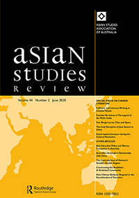 Cover image for Asian Studies Review, Volume 44, Issue 2, 2020