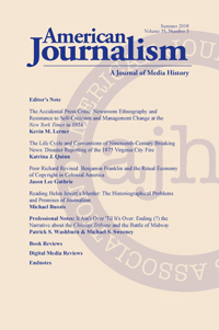 Cover image for American Journalism, Volume 35, Issue 3, 2018